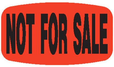 "Not For Sale" DayGlo Label