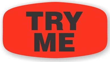 Try Me DayGlo Label
