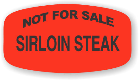 Sirloin Steak Not For Sale DayGlo Labels, Stickers