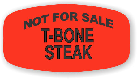 T-Bone Steak Not For Sale DayGlo Labels, Stickers