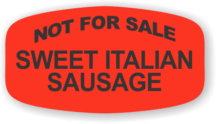 Sweet Italian Not For Sale DayGlo Labels, Sweet Italian Stickers