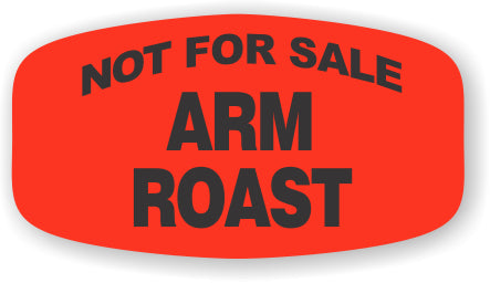 Beef Arm Roast Not For Sale Dayglo Labels, Stickers