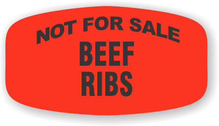 Beef Ribs NOT FOR SALE Labels, 1000/Roll