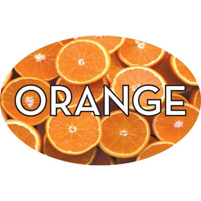 Orange Flavor Labels, Orange Flavor Stickers