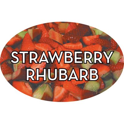 Strawberry Rhubarb Flavor Labels, Strawberry Rhubarb Stickers