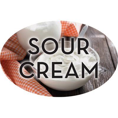 Sour Cream Flavor Labels, Sour Cream Flavor Stickers