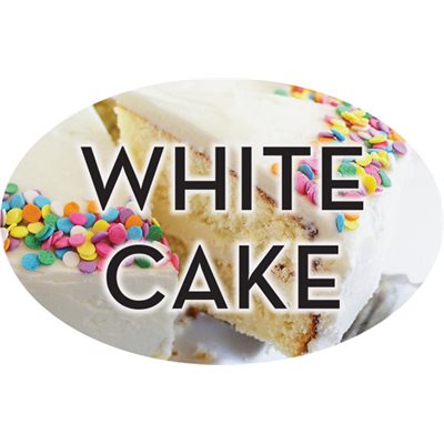 White Cake Flavor Labels, White Cake Flavor Stickers