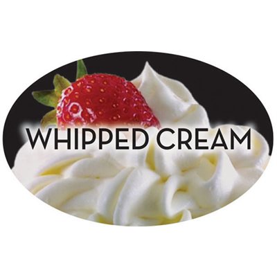 Whipped Cream Flavor Labels, Whipped Cream Flavor Stickers