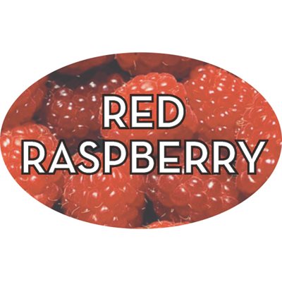 Red Raspberry Flavor Labels, Red Raspberry Flavor Stickers