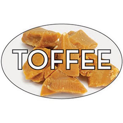 Toffee Flavor Labels, Toffee Flavor Stickers