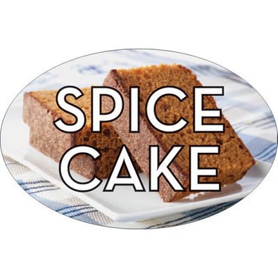 Spice Cake Flavor Labels, Spice Cake Stickers