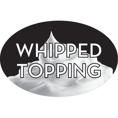 Whipped Topping Flavor Labels, Whipped Topping Flavor Stickers