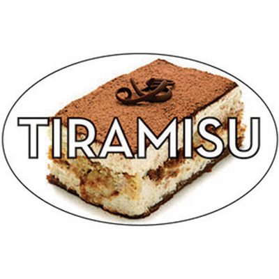 Tiramisu Flavor Labels, Tiramisu Flavor Stickers