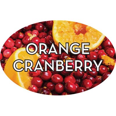 Orange Cranberry Flavor Labels, Orange Cranberry Stickers