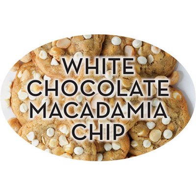 White Chocolate Macadamia Chip Flavor Labels, Stickers