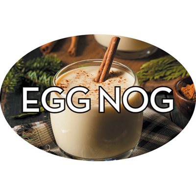 Egg Nog Flavor Labels, Egg Nog Flavor Stickers
