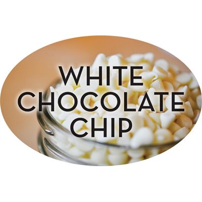 White Chocolate Chip Flavor Label, Stickers