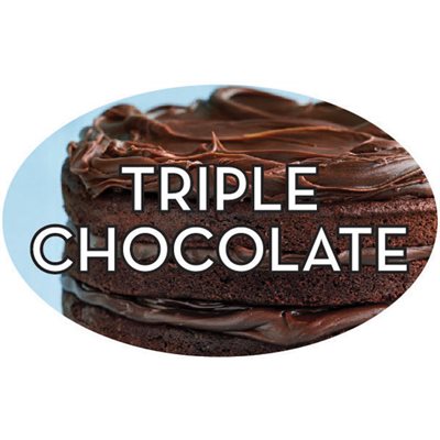 Triple Chocolate Flavor Labels, Triple Chocolate Flavor Stickers