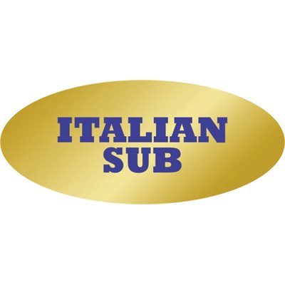 Italian Sub Foil Labels, Italian Sub Stickers