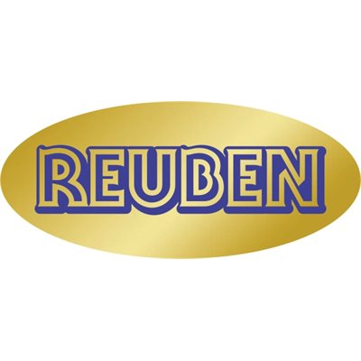 Reuben Sandwich Foil Labels, Rueben Stickers