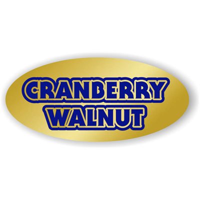 Cranberry Walnut Gold Foil Label