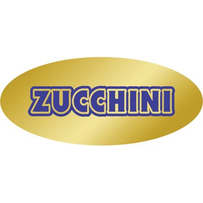 Zucchini Gold Foil Label