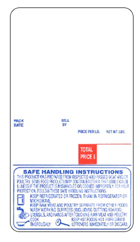 Digi 60mm x 110mm Scale Labels w/ Safe Handling