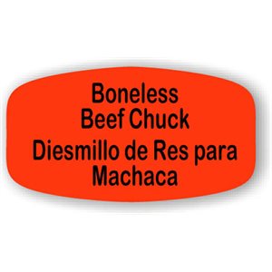 Boneless Beef Chuck / Diesmillo de Res para Machaca Label