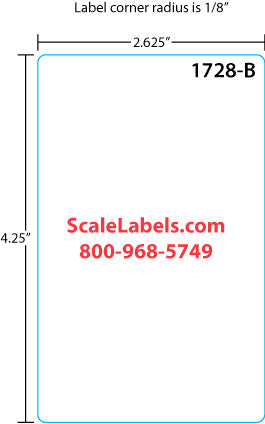Mettler Toledo 325/8460/UCST ET 4.2" Blank Scale Labels