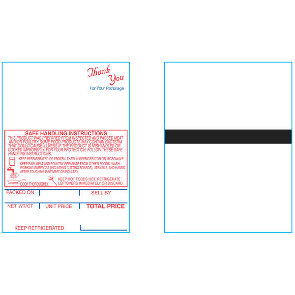 Hobart SP80 SP1500K Scale Labels with Safe Handling #1801sh