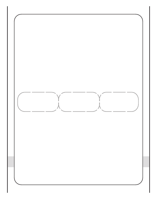 Hobart Quantum 2.25" x 3" Blank Scale Labels w/ TAMPERPROOFING