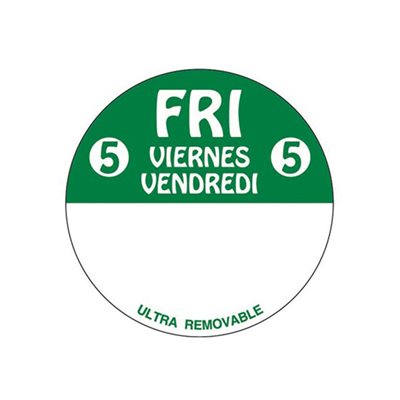 Fri 5 Viernes VendRedi Label 2" Label