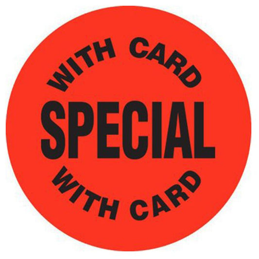 Special With Card 1.25" Bullseye Label