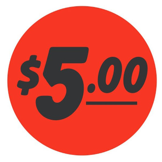 $5.00 Price 1.25" Bullseye Label