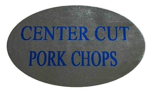 Center Cut Pork Chops Silver Foil Label