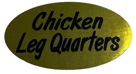 Chicken Leg Quarters Gold Foil Label