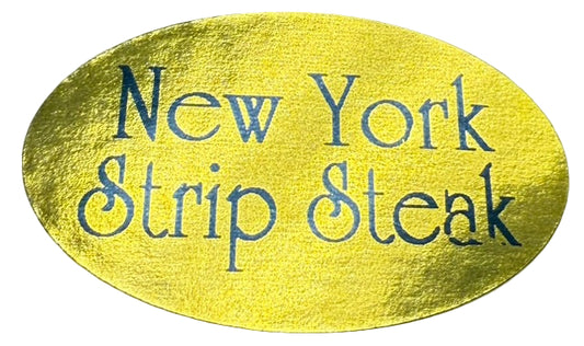 New York Strip Steak Gold Foil Label