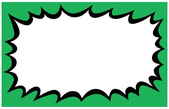 Green/Black 11" x 7" Burst Sign Cards