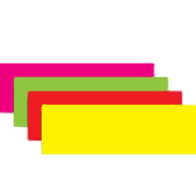 Ultra Glo 11" x 3.5" Blank Sign Cards - Variety Color Pack
