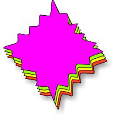 Burst 5" x 5" Blank Sign Cards - Variety Color Pack