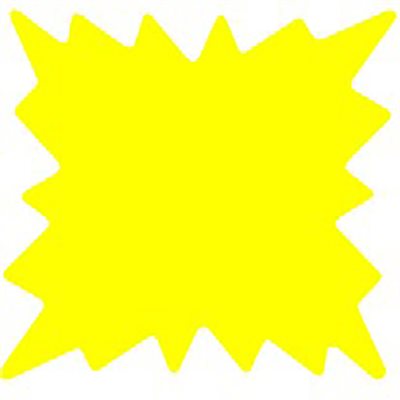 Yellow Burst 5" x 5" Blank Sign Cards