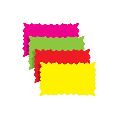 Burst 5" x 3" Blank Sign Cards - Variety Color Pack