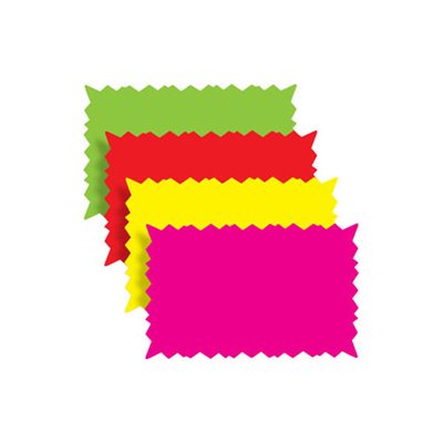 Burst 11" x 7" Blank Sign Cards - Variety Color Pack
