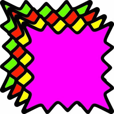 Burst 8" x 8" Blank Sign Cards - Variety Color Pack w/ Black Border