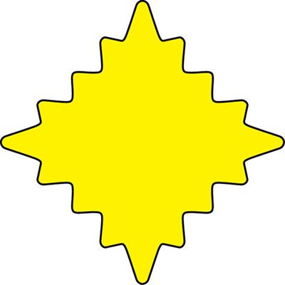 Yellow Burst 8" x 8" Blank Sign Cards