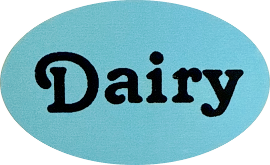 Dairy 1.25" x 2" Oval Label
