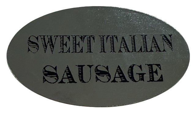 Sweet Italian Sausage Silver Foil Label