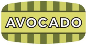 Avocado Flavor Labels, 1000/roll
