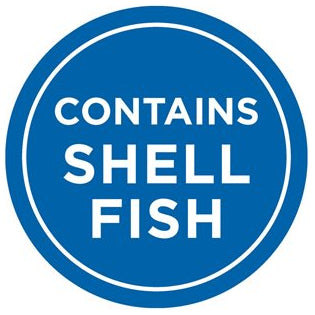 Contains Shell Fish 1" Circle Label