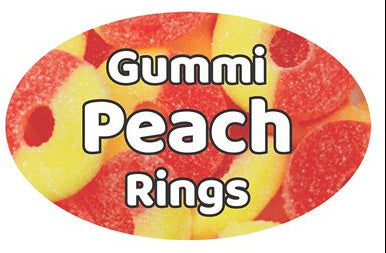 Gummi Peach Rings Flavor Label